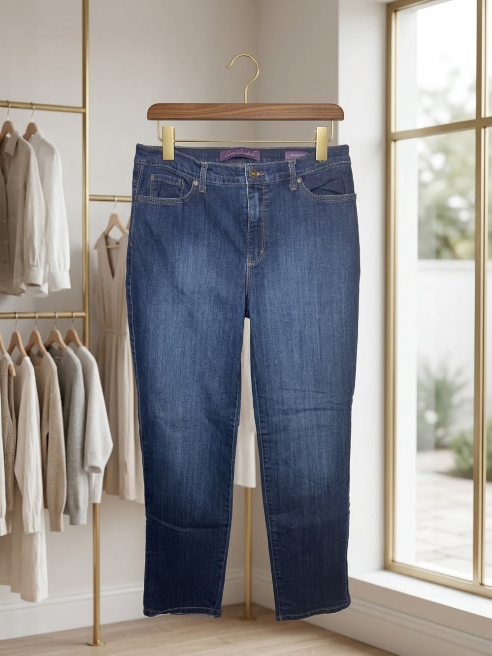 Gloria Vanderbilt Amanda Classic High Rise Jeans Dark Wash Size 12 Average